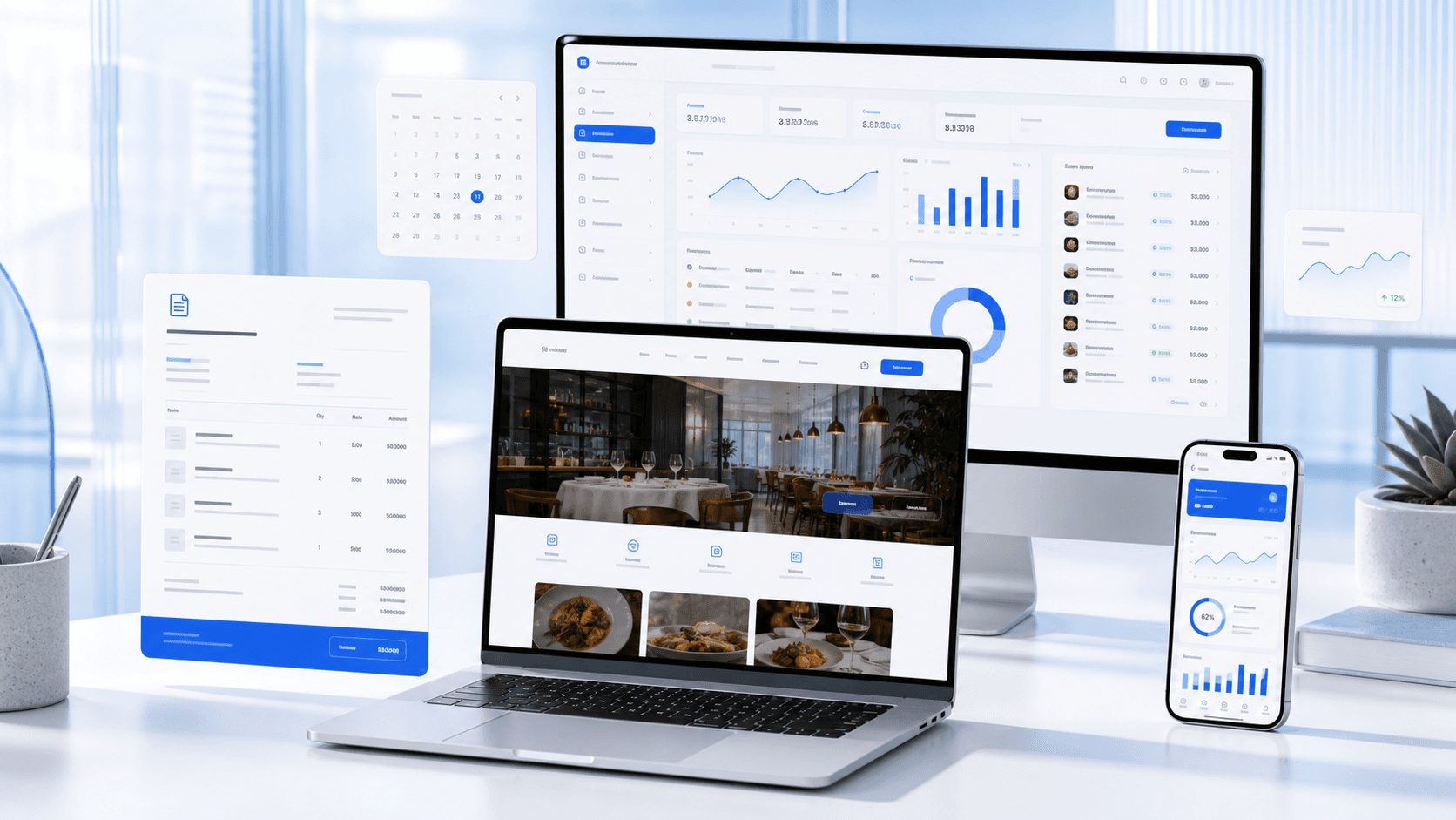 Website, business platform, mobile app and estimate tools